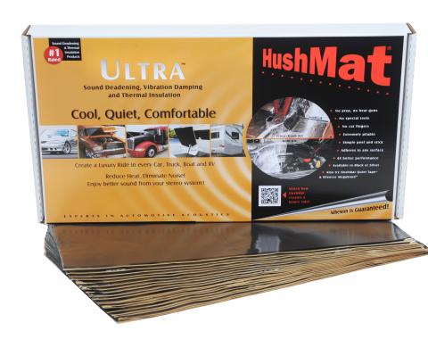 HushMat Floor/Firewall Kit - Stealth Black Foil with Self-Adhesive Butyl-20 Sheets 12" x 23" ea 38.7 sq ft 10400