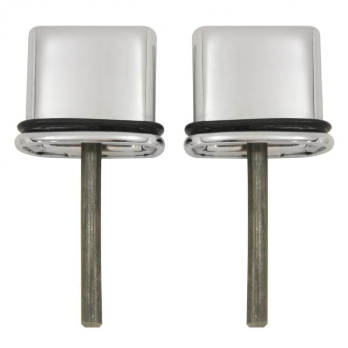Trim Parts 1966-67 MOPAR B-Body Chrome Door Handle Push Buttons, Pair MP5212
