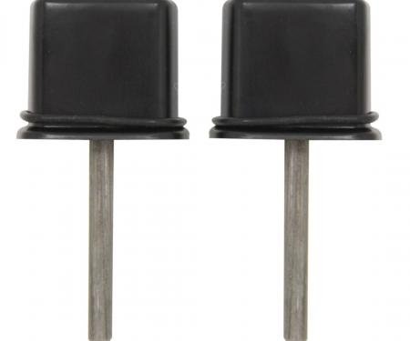 Trim Parts 1966-67 MOPAR B-Body Black Door Handle Push Buttons, Pair MP5213