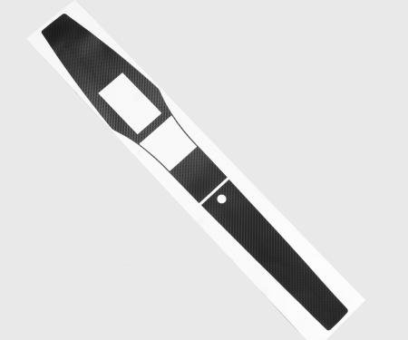 Detroit Muscle Technologies Mopar Console Overlay A Body 72-76 AUTO - CARBON with button hole AXX7276OL10-CARBON