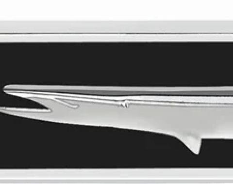 AMD Fender Emblem with Fish, "V8", LH, 68 Barracuda K-2786591
