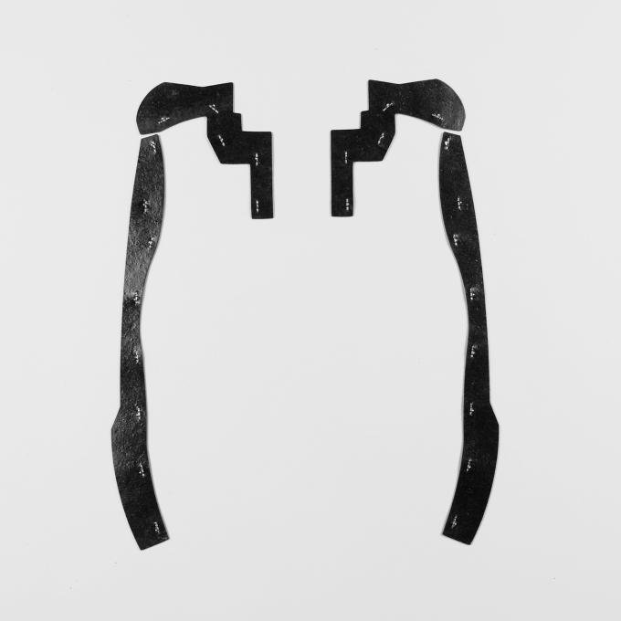 Detroit Muscle Technologies Mopar A Body 66 Barracuda Valiant Headlight Splash Shields ABA6666SS10