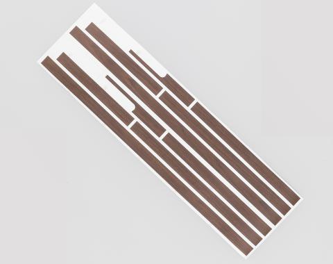 Detroit Muscle Technologies Mopar Plymouth Trailduster 1974-80 Exterior Side Trim Woodgrain Overlay - WALNUT TRAILDUSTER7480OL90-WALNUT