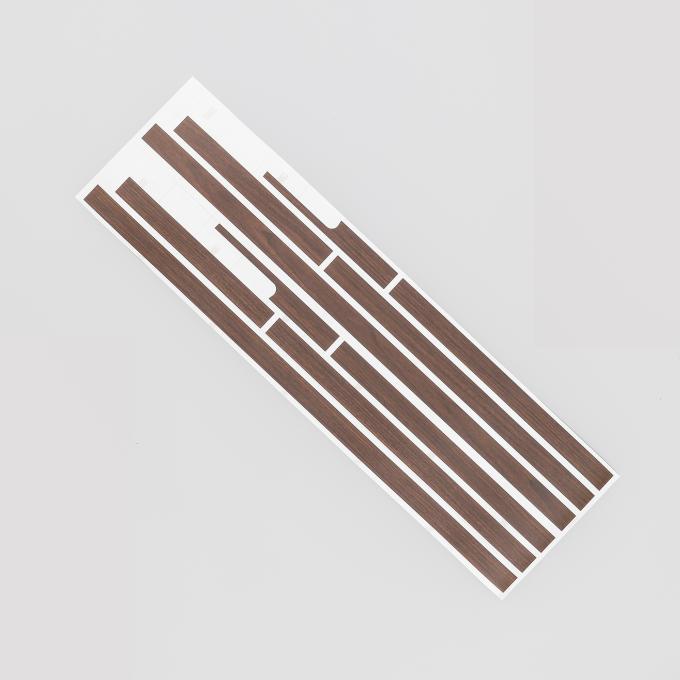 Detroit Muscle Technologies Mopar Plymouth Trailduster 1974-80 Exterior Side Trim Woodgrain Overlay - WALNUT TRAILDUSTER7480OL90-WALNUT