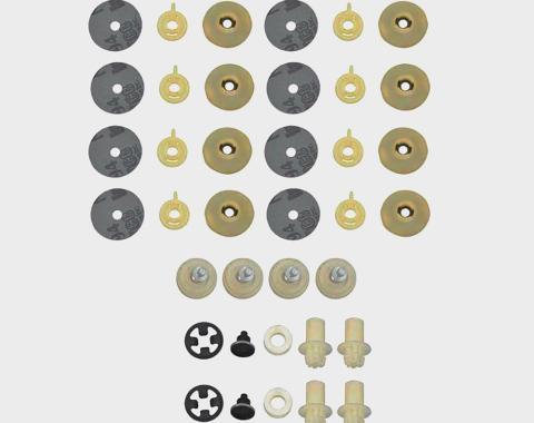 Detroit Muscle Technologies Mopar A Body 72 Duster Demon Door Window Glass Roller Hardware Kit IMPROVED ADU7272DX01