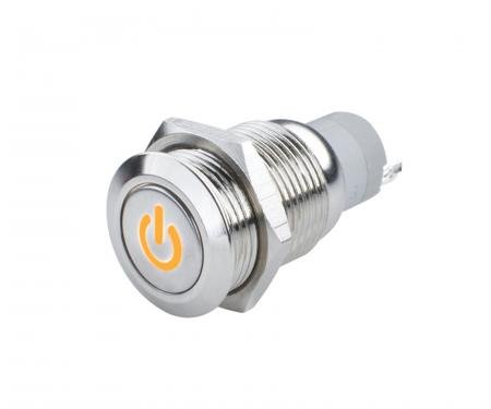 Oracle Lighting Pre-Wired Power Symbol On/Off Flush Mount LED Switch, Amber 2009-005