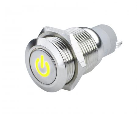 Oracle Lighting Pre-Wired Power Symbol Momentary Flush Mount LED Switch, Yellow 2050-006