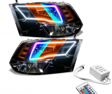 Oracle Lighting Pre-Assembled ColorSHIFT w/SWITCHBACK Halo Headlights, Black Housing 8906-504