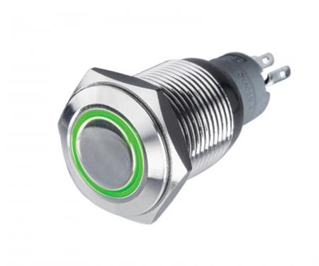 Oracle Lighting Pre-Wired Momentary Flush Mount LED Switch, Green 2039-004