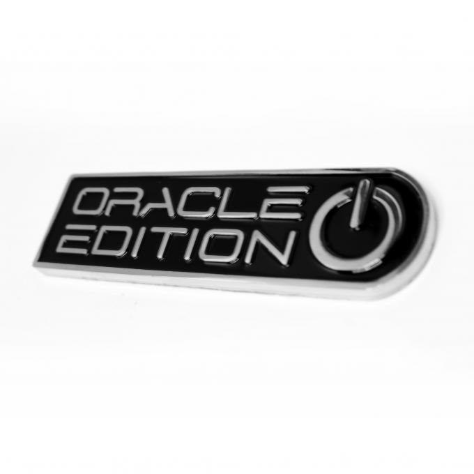 Oracle Lighting Edition Badge, Left/Driver, Black/White 8030-504