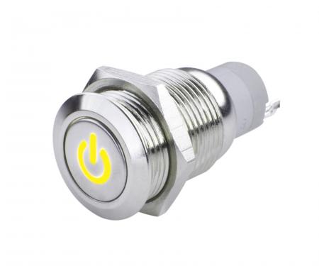 Oracle Lighting Pre-Wired Power Symbol On/Off Flush Mount LED Switch, Yellow 2009-006