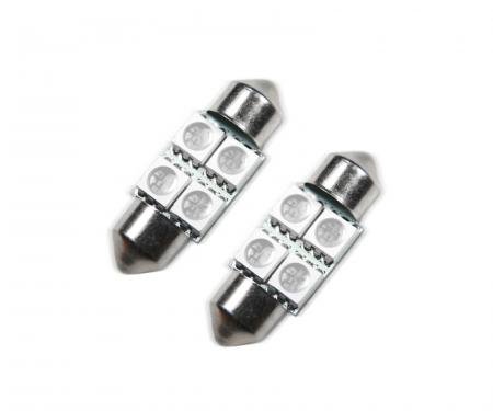 Oracle Lighting 33mm 4 LED 3-Chip Festoon Bulbs, Blue, Pair 5203-002