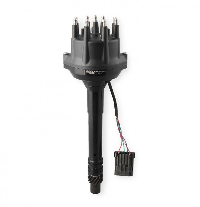 MSD Black, Chevy Tall Deck Dual Sync Distributor 23763