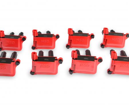 MSD Ignition Coil, Blaster, HEMI, Red, 8-Pack 82558