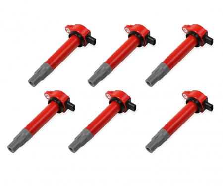 MSD Ignition Coil, Blaster, Chrysler V6, Red, 6-Pack 82726