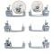 AMD Exterior Door Handles, Inward and Outward, Chrome, Pair, 68-70 Dodge Plymouth B-Body T-MP5231