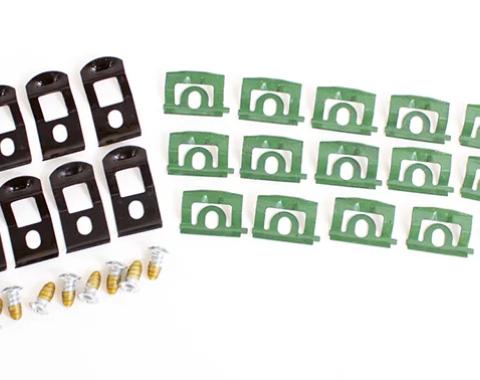 AMD Windshield Molding Clip & Screw Set (48pcs), 66-67 Dodge Plymouth B-Body 2DR Hardtop & Convertible X385-1466-1S