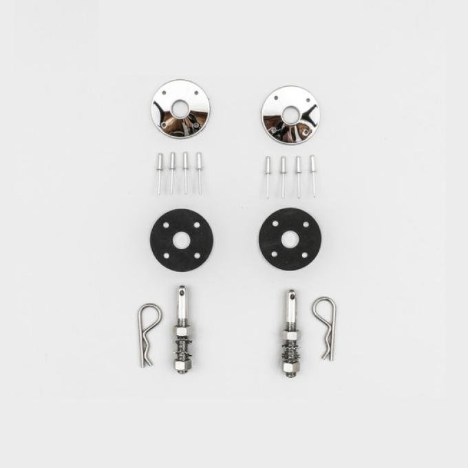 Detroit Muscle Technologies Mopar Hood Pin Set for Fiberglass Hood NO LANYARD ROUNDED PINS GEN6876HP01- FIBERGLASS NO LANYARDS