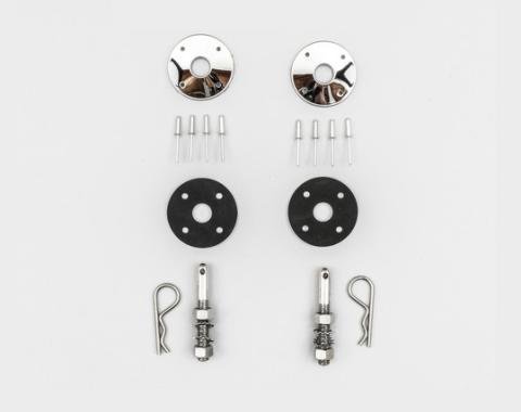Detroit Muscle Technologies Mopar Hood Pin Set for Fiberglass Hood NO LANYARD ROUNDED PINS GEN6876HP01- FIBERGLASS NO LANYARDS