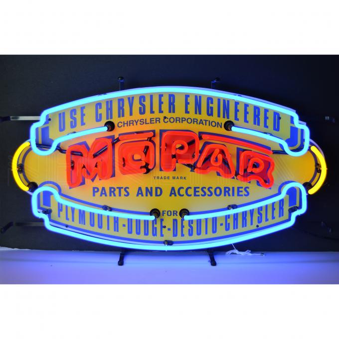 Neonetics Standard Size Neon Signs, Mopar Vintage Shield Neon Sign