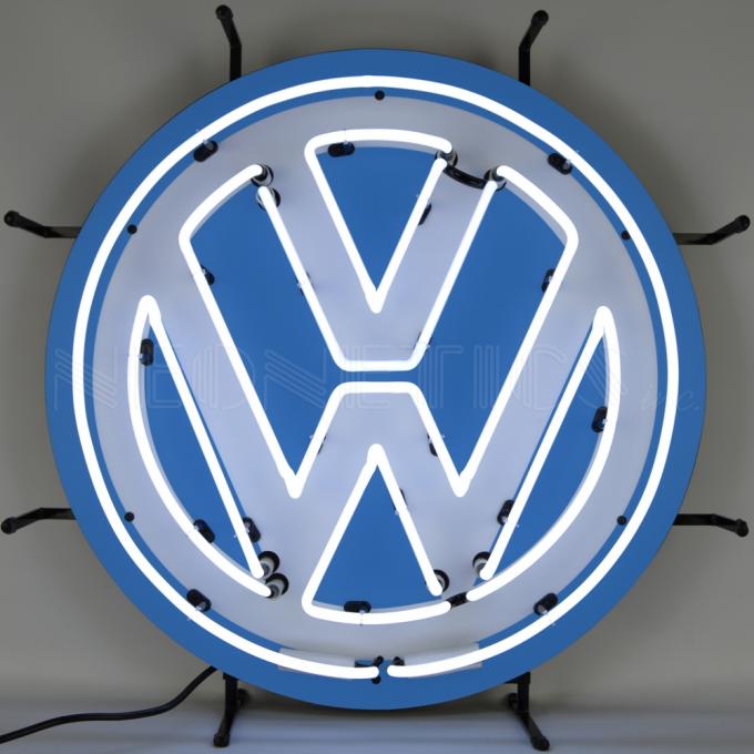 Neonetics Standard Size Neon Signs, Volkswagen Vw Round Neon Sign