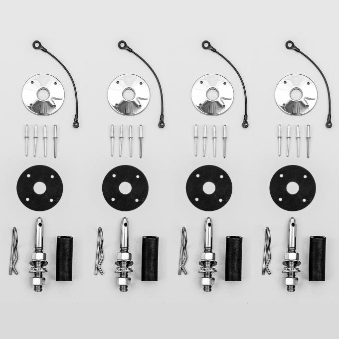 Detroit Muscle Technologies Mopar B Body 69 1/2 Roadrunner Super Bee A12 440 Six Pack Lift Off Hood Pin Set A126969HP01