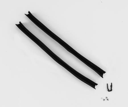 Detroit Muscle Technologies Mopar B Body 68-70 2D CONVERTIBLE Door Glass Rear Lower Lock Side Run Channel Flocked Rubber Guide BXX6870WS70-AS990032