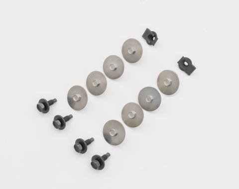 Detroit Muscle Technologies Mopar A Body 67-72 Rear Under Fender Metal/Plastic Splash Shield Fastener Screw Set - STAINLESS AXX6772SS80-FASTENERS