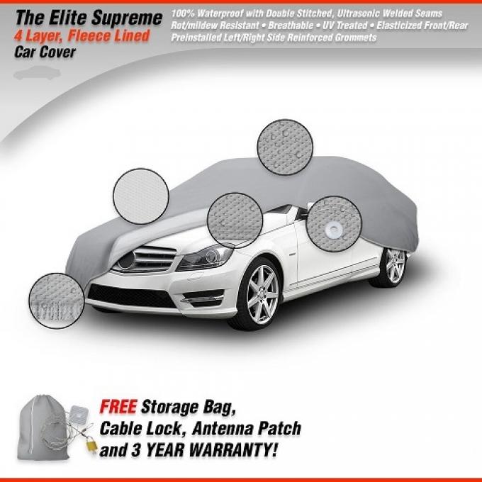 DODGE CHARGER Elite Supreme Fleece Lined Car Cover, Gray, 1968-1979