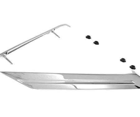 AMD Outer Sail Panel Moldings, Stainless, Pair, 66-67 Dodge Plymouth B-Body (except Charger) X635-1466-P