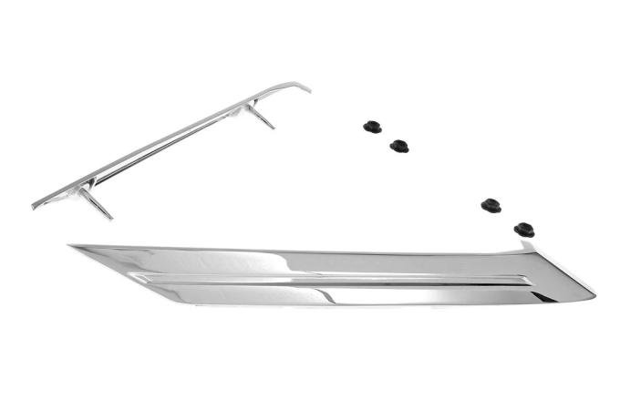 AMD Outer Sail Panel Moldings, Stainless, Pair, 66-67 Dodge Plymouth B-Body (except Charger) X635-1466-P