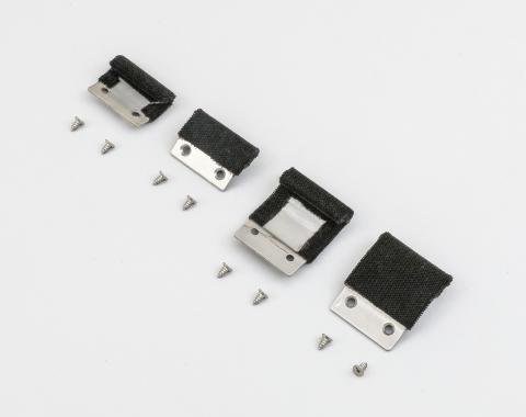 Detroit Muscle Technologies Mopar E Body 70 Door Window Stabilizers / Guides - Set of 4 STAINLESS CHR3499848/9-STAINLESS