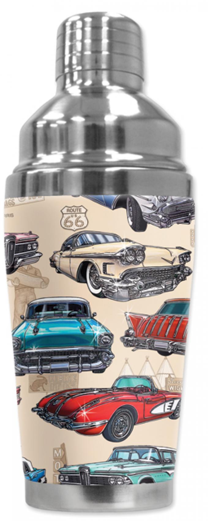 Mugzie Cocktail Shaker, Hot Or Cold, 50's Hot Rod