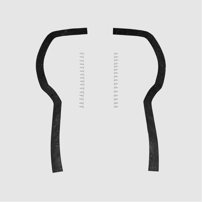 Detroit Muscle Technologies Mopar B Body 71 72 Satellite Roadrunner Headlight Splash Shields BSA7172SS10