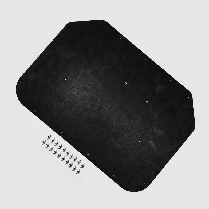 Detroit Muscle Technologies Mopar E Body 70-74 Barracuda, Challenger Hood Insulation Pad PLASTIC Clips FOIL BACKING EXX7074HP01-FOIL