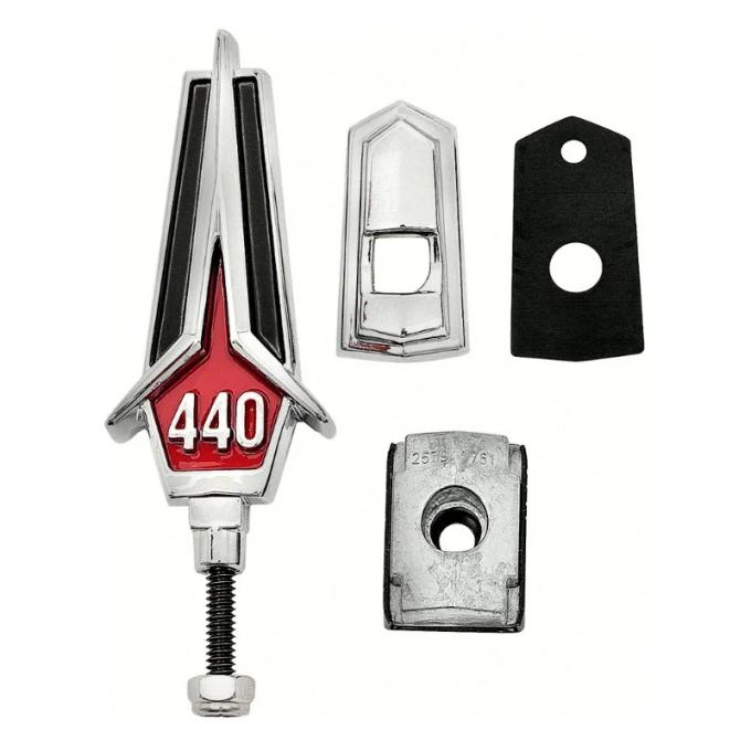 AMD Hood Ornament Assembly, "440", 67 Plymouth GTX K-2785534