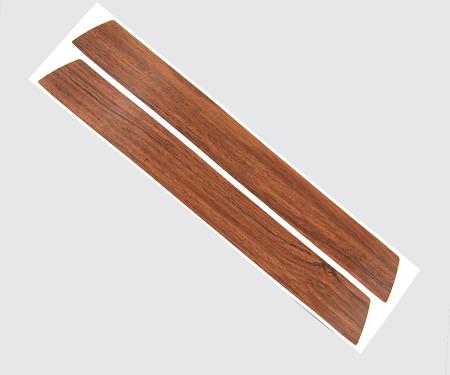 Detroit Muscle Technologies Mopar E Body 70 Challenger Door Insert Overlay - KASHMIR (Teak) Woodgrain ECH7070OL50-KASHMIR