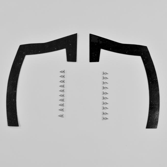 Detroit Muscle Technologies Mopar B Body 68 69 Charger Headlight Splash Shields BCH6869SS10