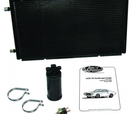 Vintage Air 1970-74 Barracuda/Cuda/Challenger without Factory Air Gen IV SureFit&trade; Condenser Kit with Drier 051072-EDA
