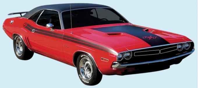 Challenger R/T Striping Kit, 1971 | Black Stripe