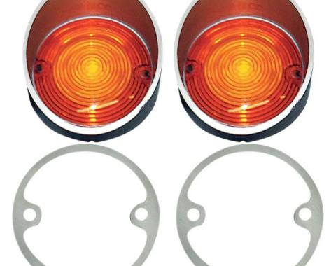 AMD Parking Lamp Lenses, LH/RH Pair, 68-69 Coronet K-MB2121