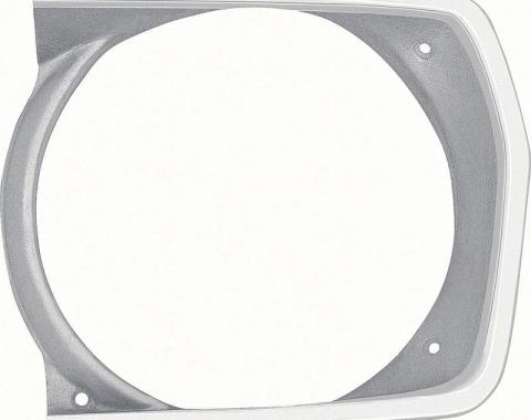 AMD Headlamp Bezel, Argent Silver, LH, 71-72 Plymouth A-Body K-3443223