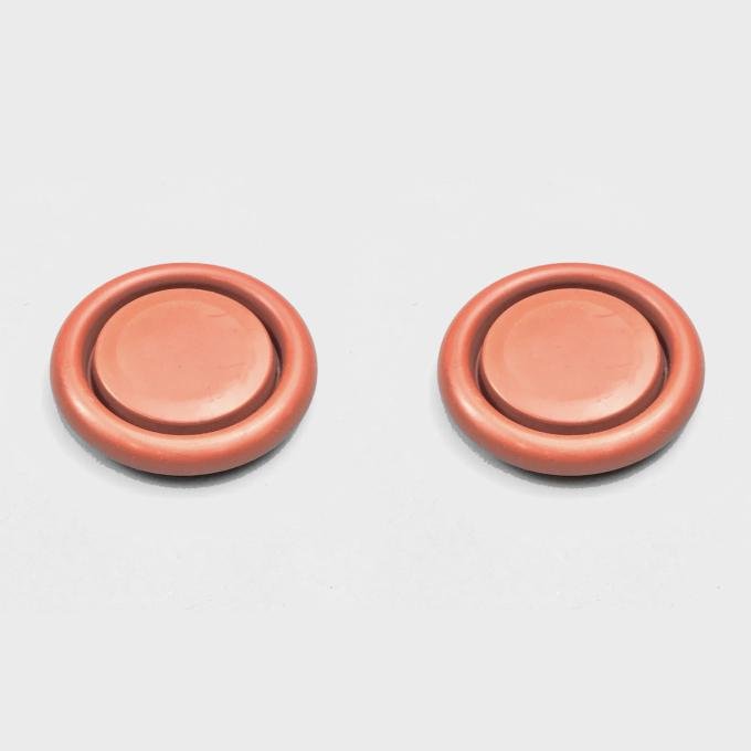 Detroit Muscle Technologies Mopar E Body 71-74 Shock Tower Access Hole Plugs ORANGE 2pcs CHR2027025-2