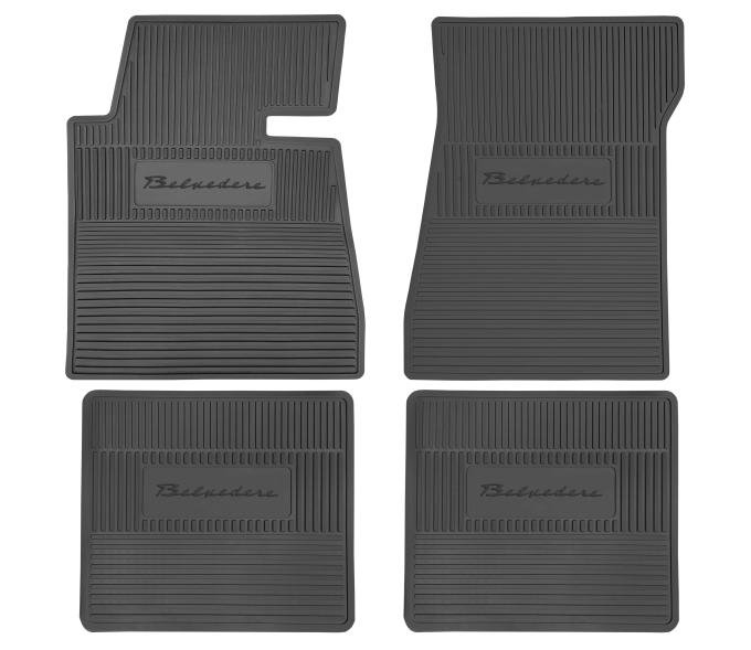 Legendary Auto Interiors 62 Plymouth 'Belvedere' Floor Mats w/ Automatic Transmission - Black FMCR0016001001
