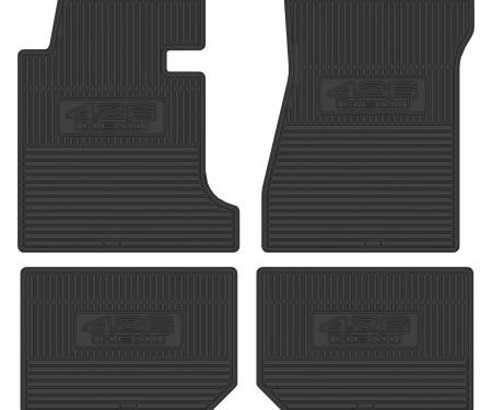 Legendary Auto Interiors 66-67 Dodge/Plymouth B-Body '426 Hemi' Floor Mats w/ Manual Transmission - Black FMCDP001002001