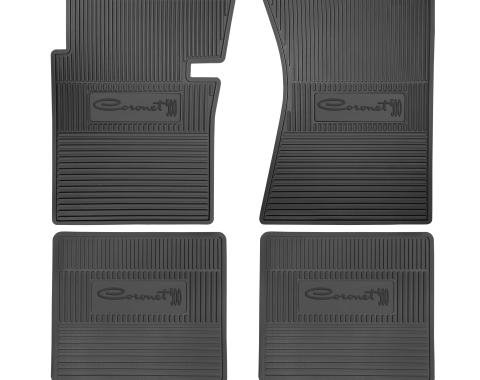 Legendary Auto Interiors 65 Dodge 'Coronet 500' Floor Mats w/ Manual Transmission - Black FMCW0014002001