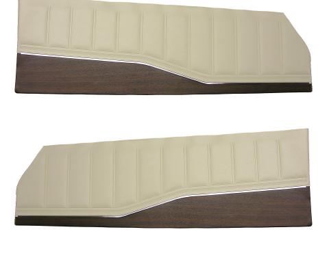 Legendary Auto Interiors 1973 Dodge Charger Front Upper Door Panels w/ Woodgrain (Cologne Grain)