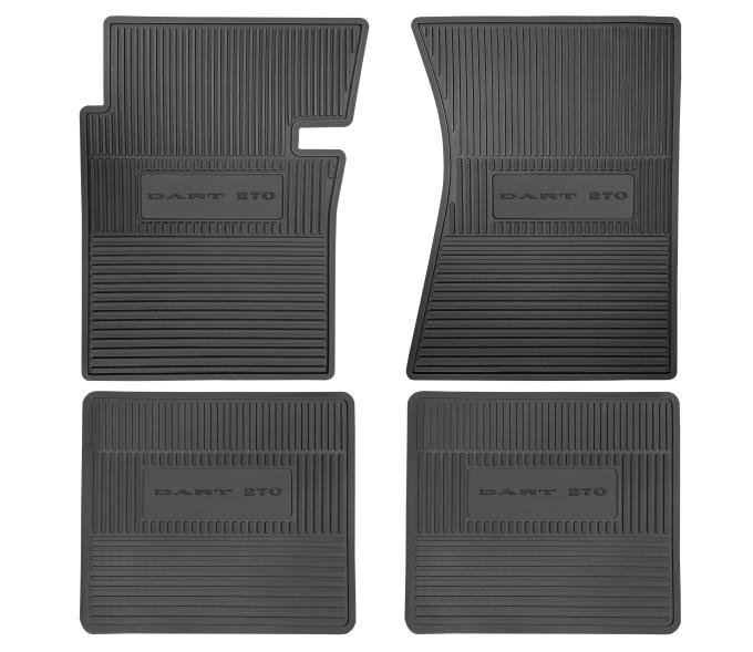 Legendary Auto Interiors 66 Dodge 'Dart 270' Floor Mats w/ Manual Transmission - Black FMCLV030002001