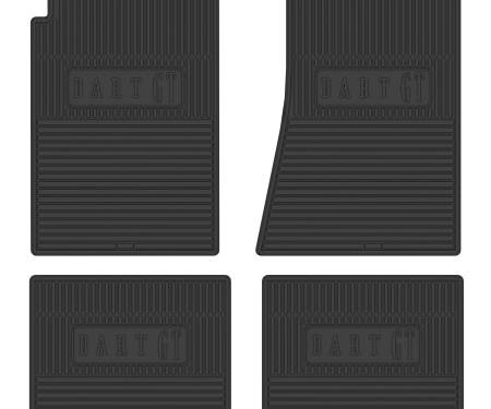 Legendary Auto Interiors 68 Dodge 'Dart Gt' Floor Mats w/ Manual Transmission - Black FMCLV011002001