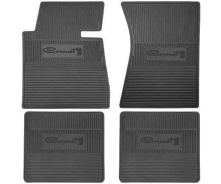 Legendary Auto Interiors 65 Dodge 'Coronet 500' Floor Mats w/ Automatic Transmission - Black FMCW0014001001